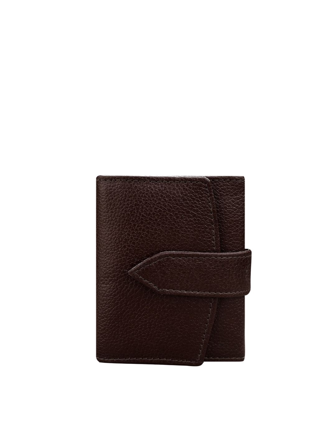 ABYS Unisex Coffee Brown Textured Leather Wallet Price in India