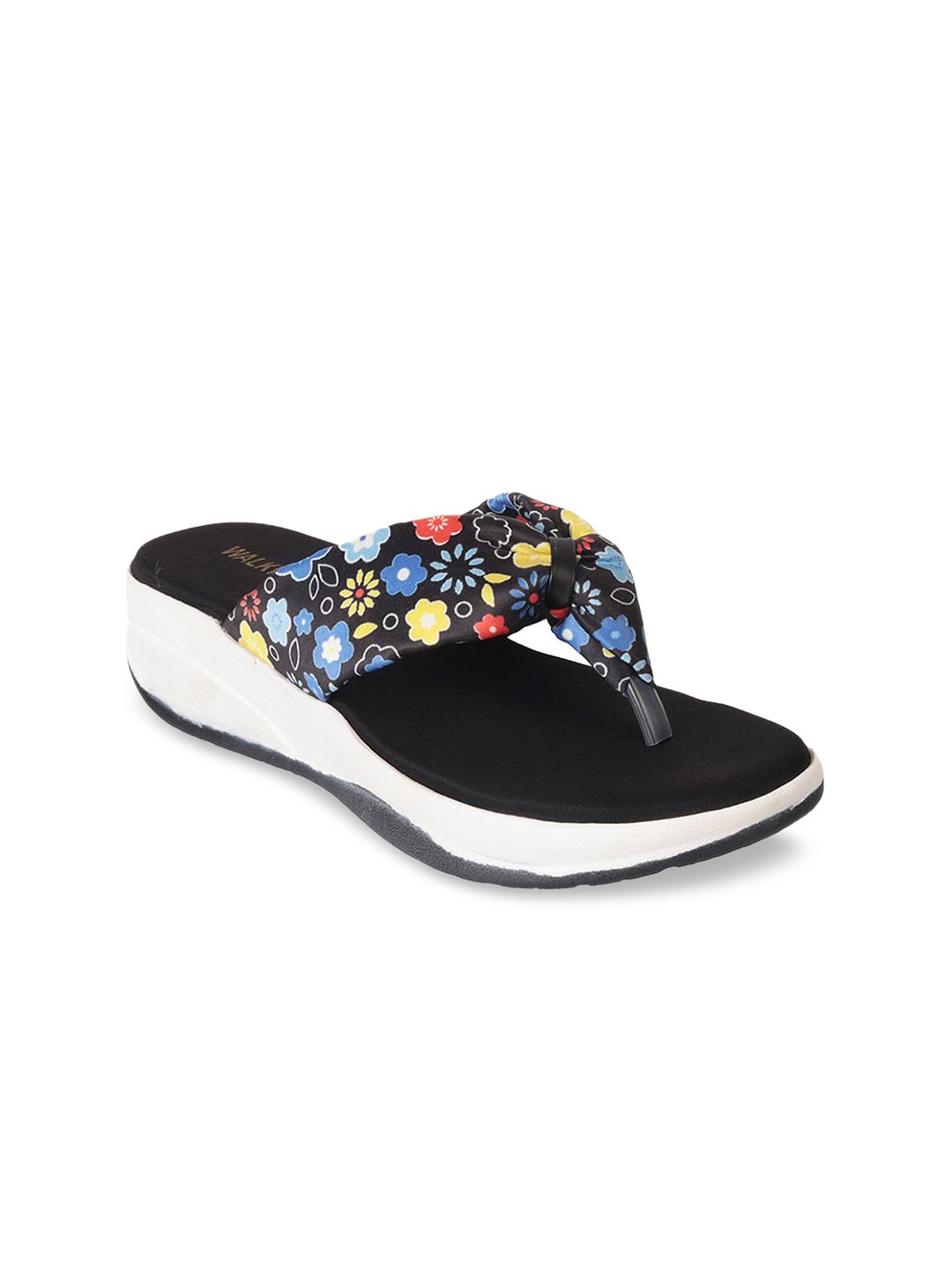 WALKWAY by Metro Black Wedge Sandals Price in India