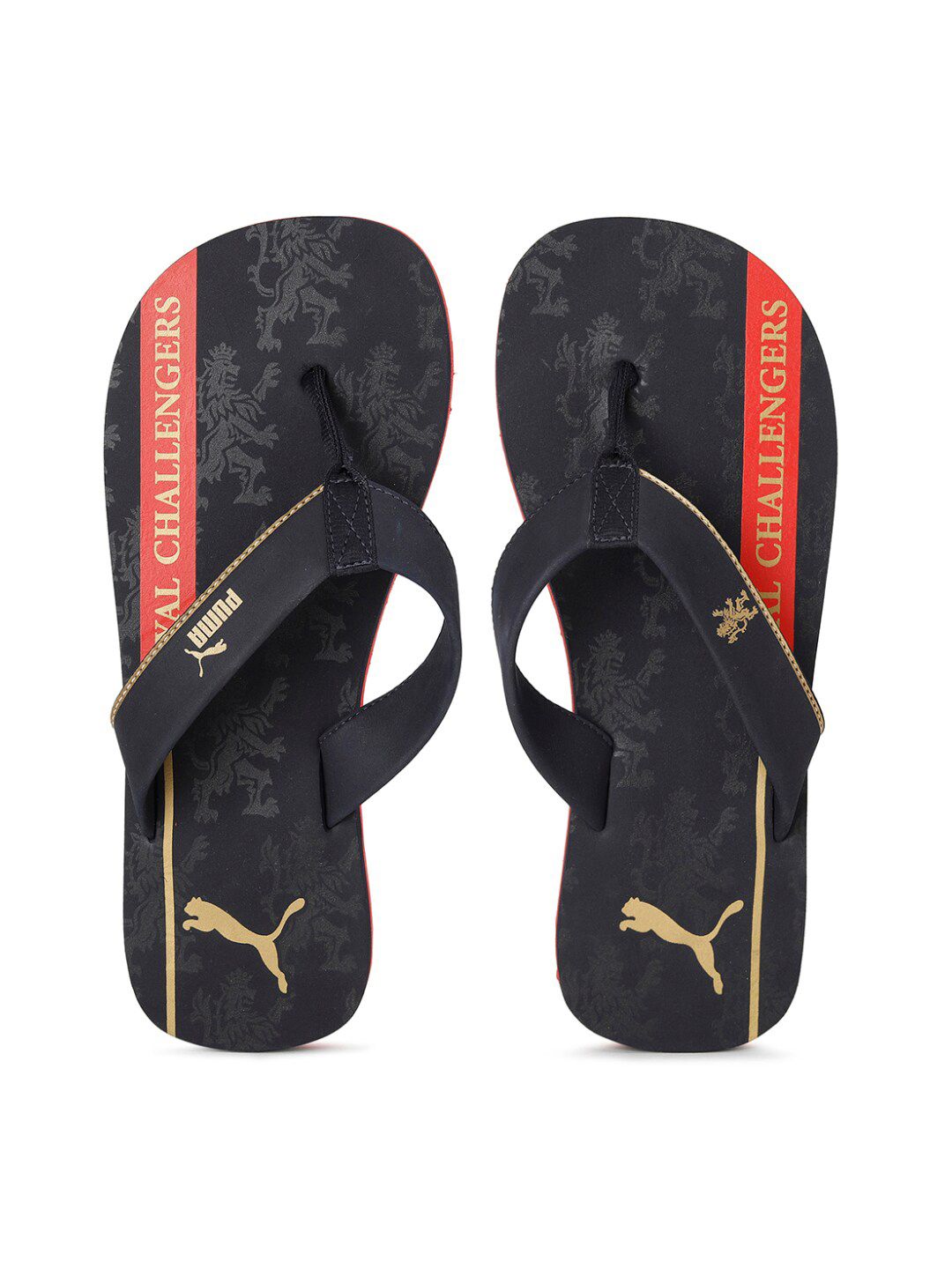 Puma Unisex Blue Royal Challengers Bangalore Rubber Thong Flip-Flops Price in India