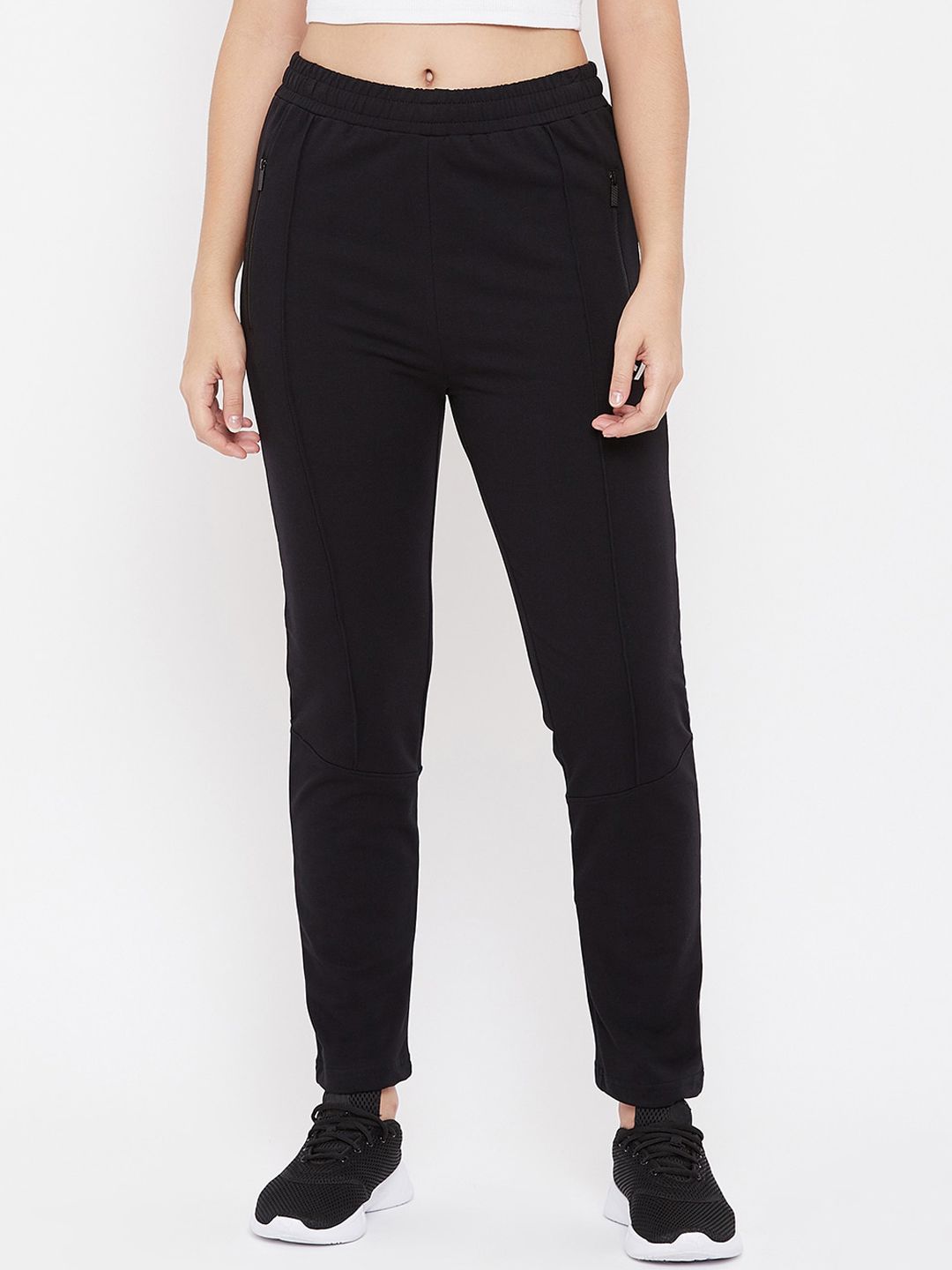 C9 AIRWEAR Women Black Solid Track Pants Price in India