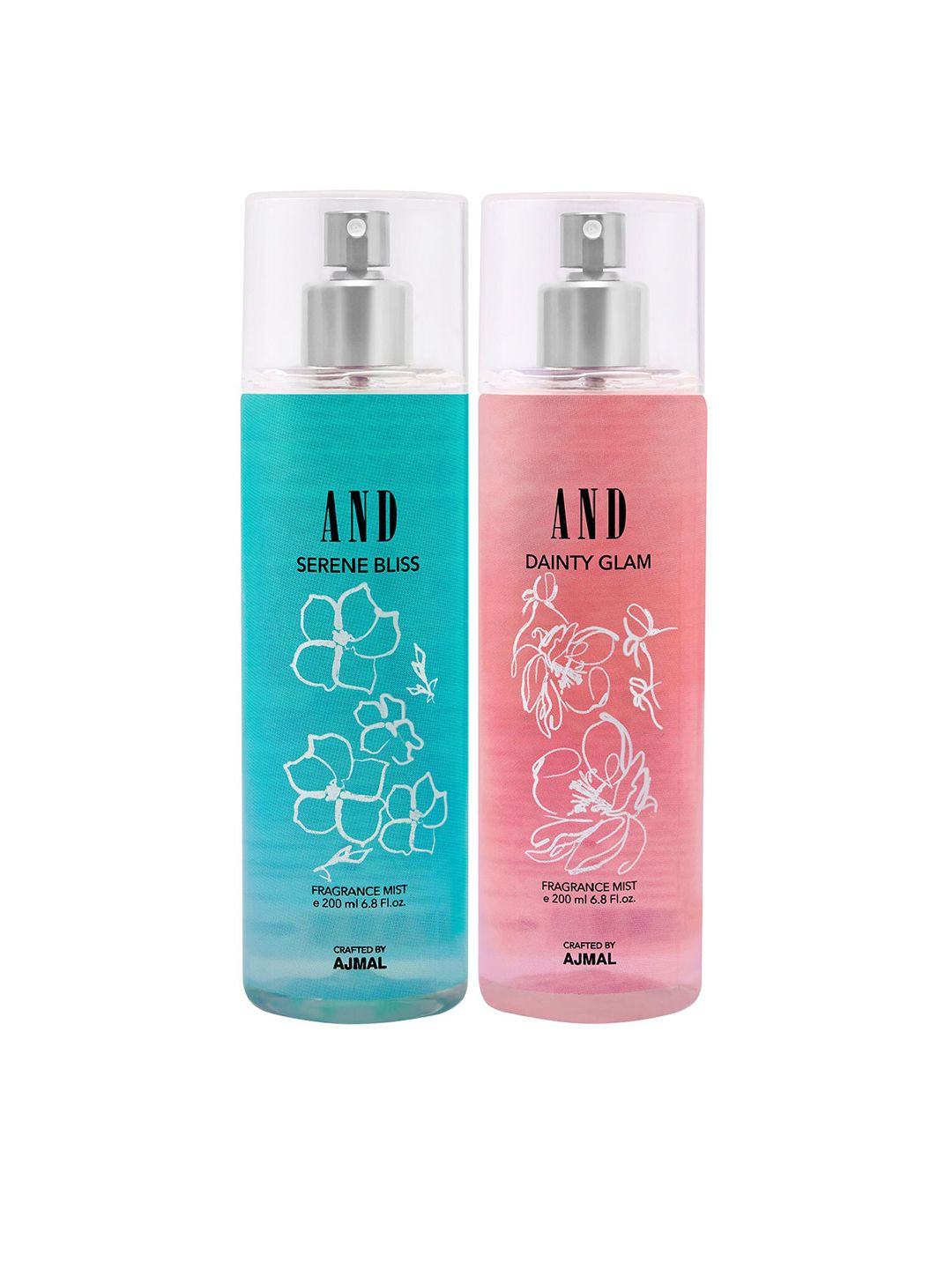 AND Women Set Of 2 Dainty Glam & Serene Bliss Body Mist 200ml Price in India