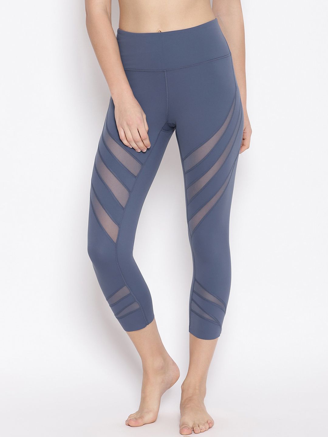 iki chic Women Blue Breathable Yoga Leggings Price in India