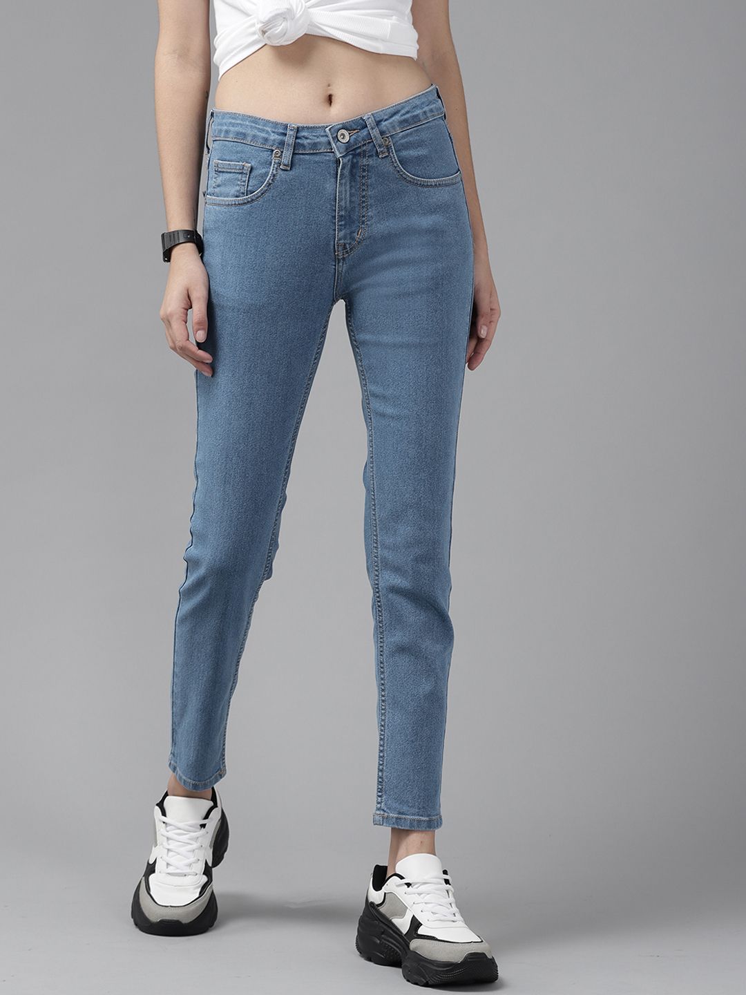 Roadster Women Blue Super Skinny Fit Stretchable Jeans at Best Price
