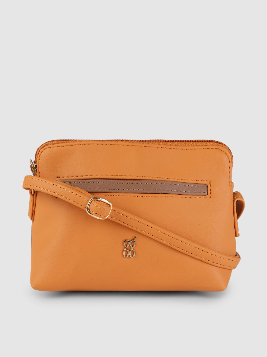 Baggit mustard yellow solid sling bag 2025