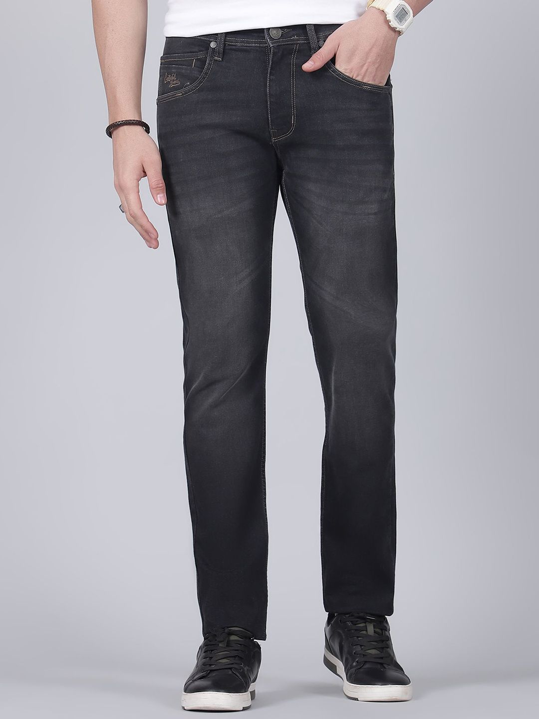 Price History of Cantabil Men Regular Fit Mid-Rise Jeans from