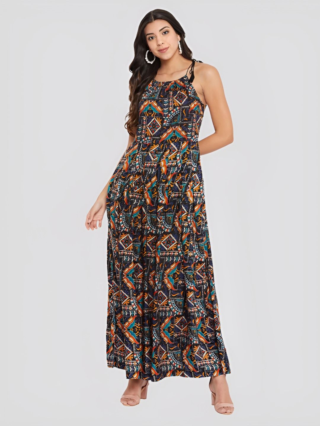 Price History of LOV by Westside Multicolour Printed Cotton-Blend A-Line  Dress from TatacliQ 2190_3103561