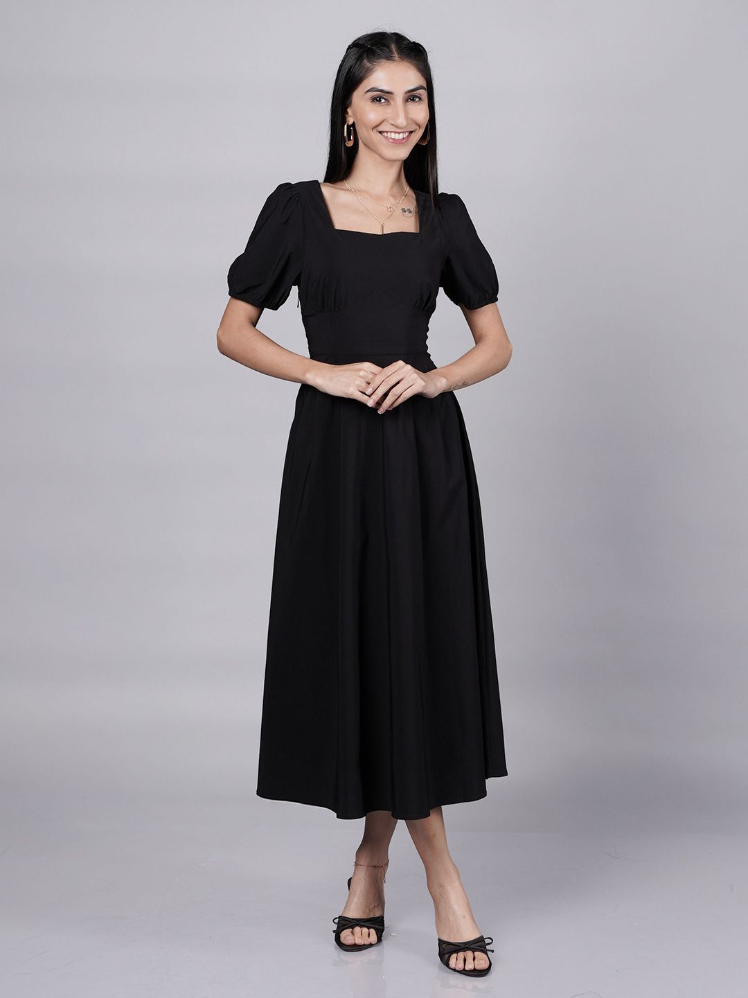 long black evening dress Theodore Backless Maxi Dress