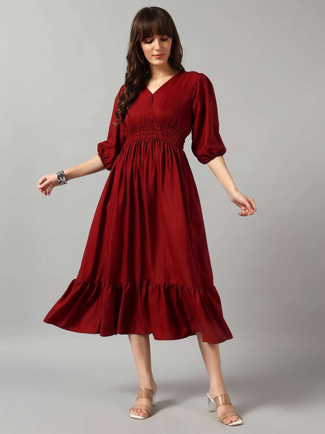 Price History of anayna Balloon Sleeves Midi Dress from Myntra 111_8180457