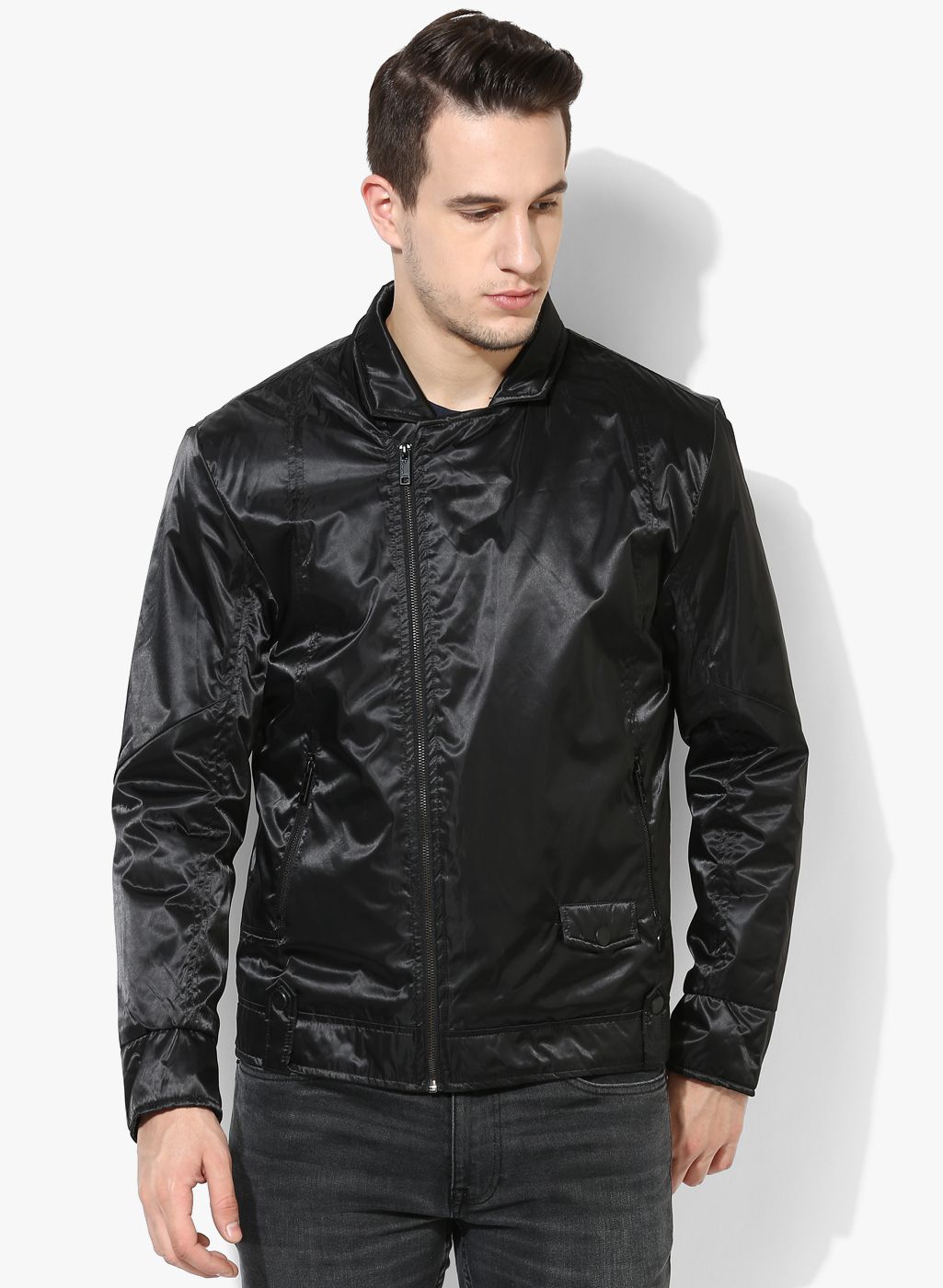 Buy Blackberrys Black Slim Fit Casual Jacket Online 3491473 Jabong