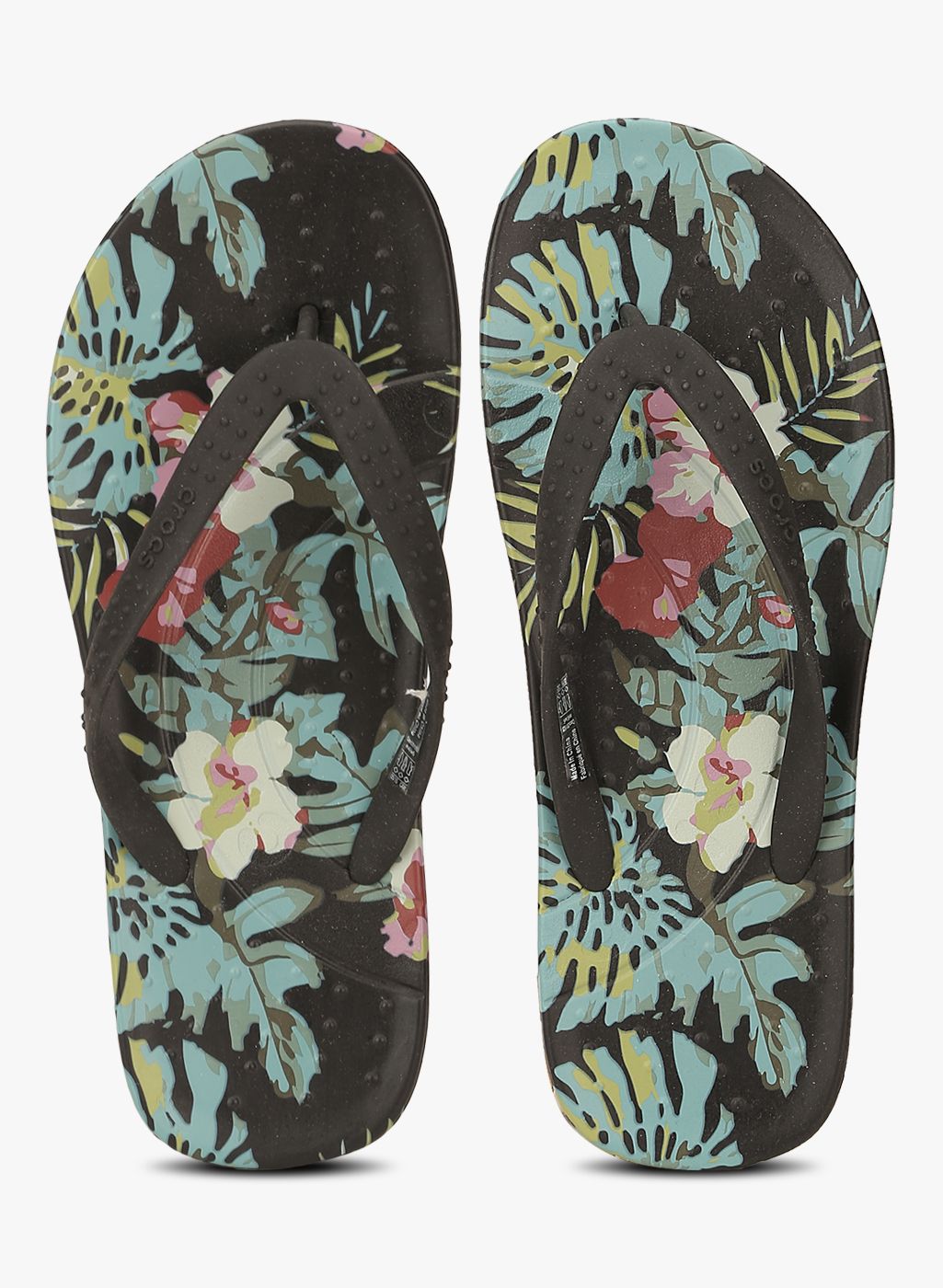 crocs chawaii black flip flops