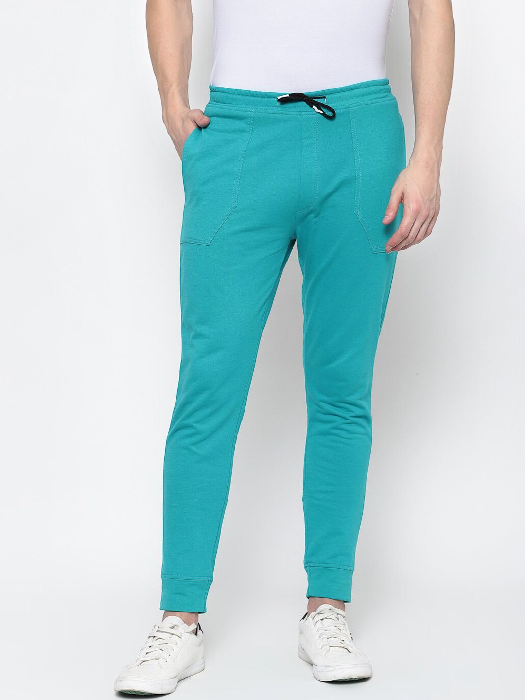 Size S XXL PAUSE SPORT Men Turquoise Blue Solid Antimicrobial