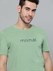 Mast  Harbour Men Green Printed Detail Round Neck Pure Cotton T-shirt