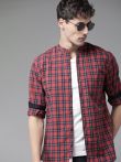 Roadster Men Red Tartan Checks Checked Sustainable Casual Shirt