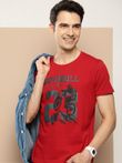 HERE&NOW Graphic Printed Pure Cotton Casual T-shirt
