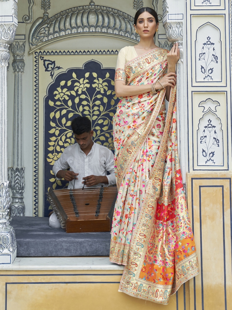 Sidhidata Women's Chiffon Georgette Ready To Wear saree With