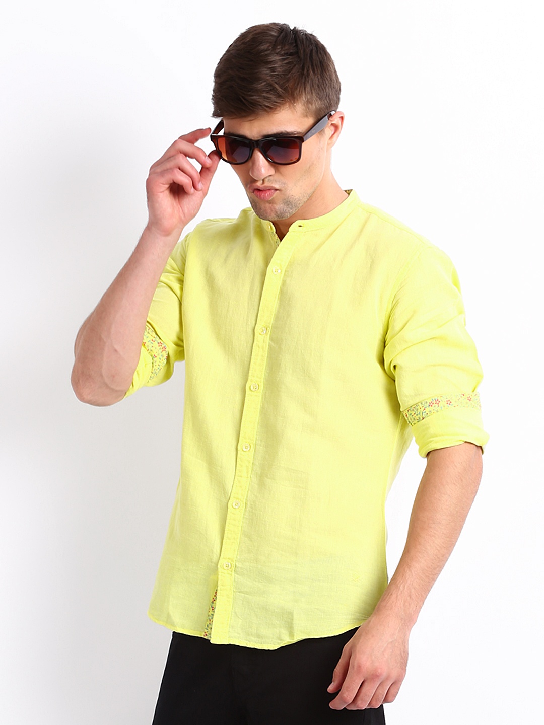 Yellow Linen Shirts for Men
