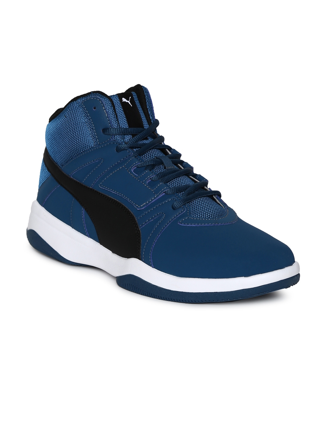 Buy Puma Men Blue Solid Rebound Street Evo Sl Idp Mesh Mid Top Sneakers