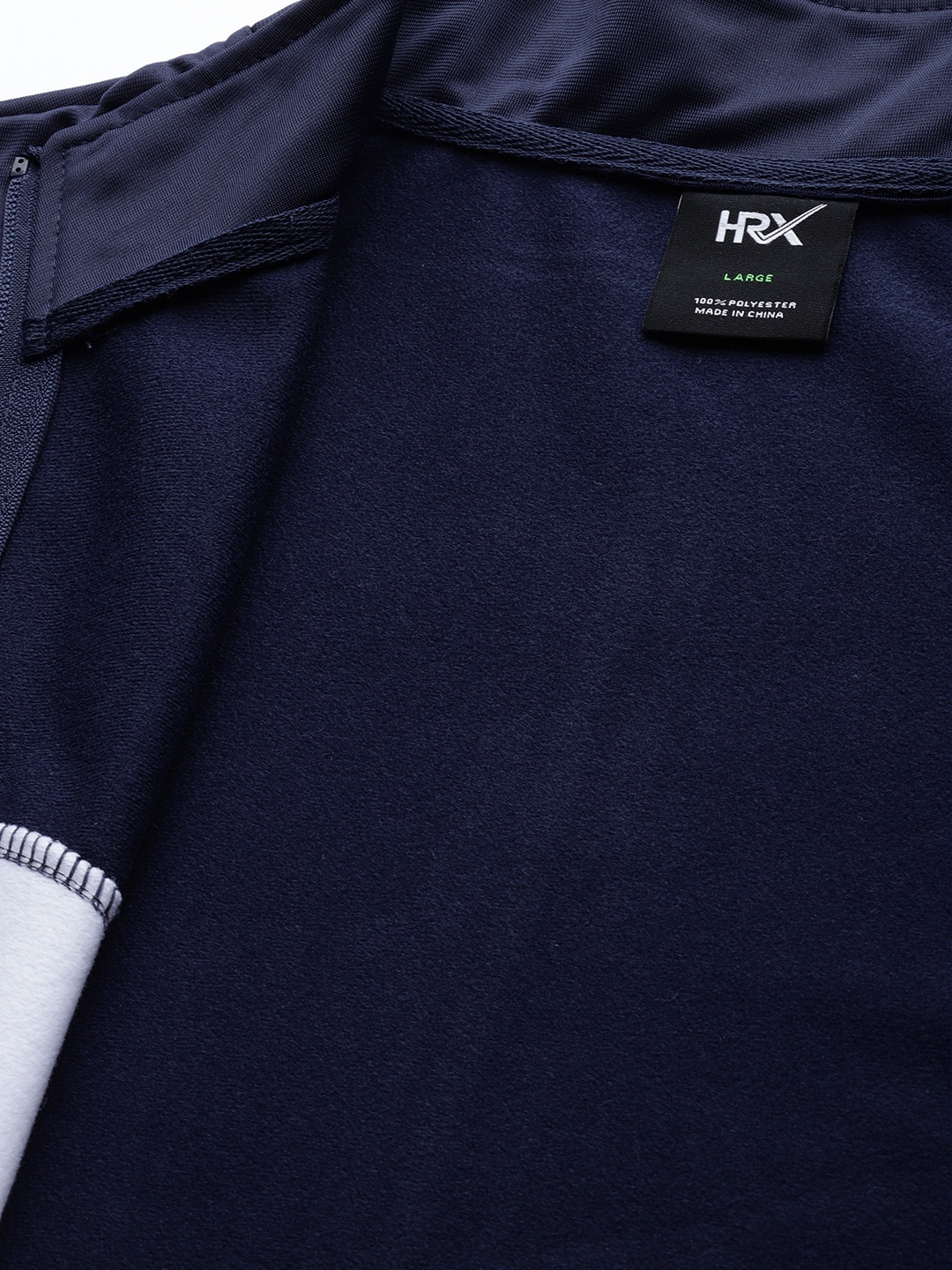 Clothing Tracksuits | HRX by Hrithik Roshan Men Navy Blue & White Colourblocked Football Tracksuits - BM90313