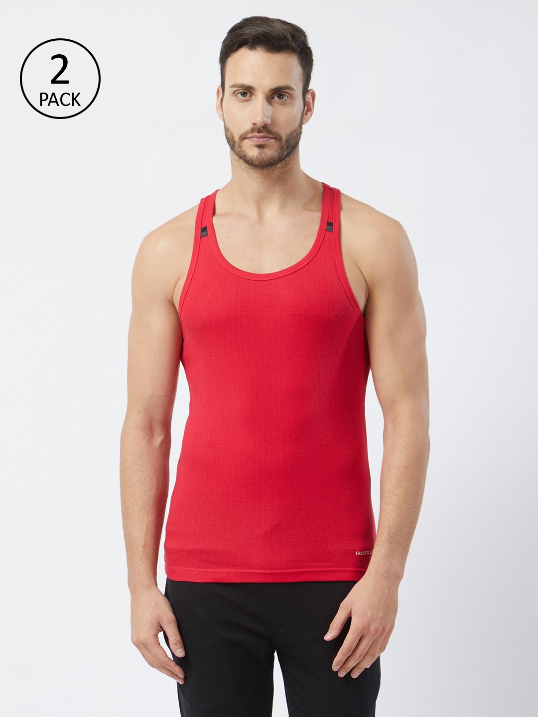 Clothing Innerwear Vests | Fruit of the loom Men Red Solid Innerwear Vest MFV03-N-A1S4 - LJ83872