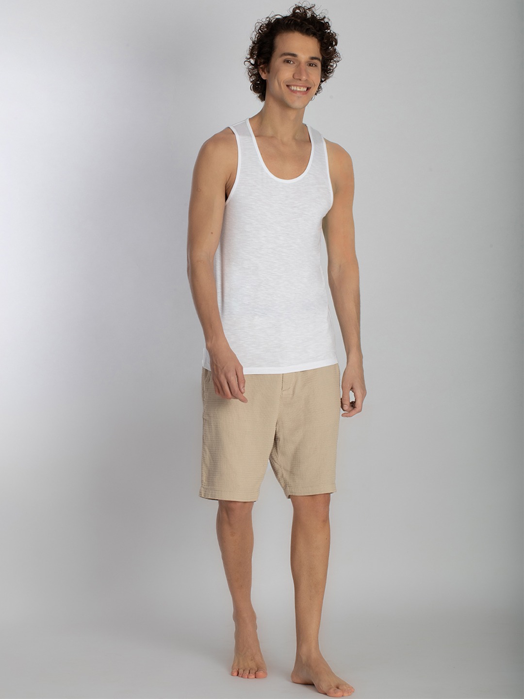 Clothing Innerwear Vests | DAMENSCH Men Anti-Microbial Slub NEO Bamboo Round Neck Vest  DAM--BWH - EB50571