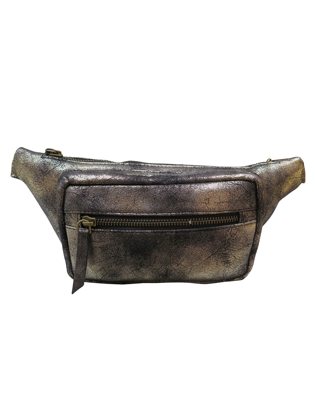 Accessories Waist Pouch | Spice Art Unisex Copper-Toned Solid Fanny Pack With Antique Finish Detail - XJ50476