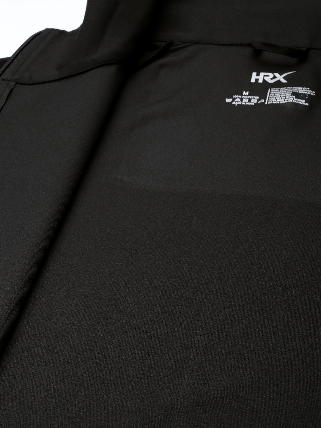 Clothing Tracksuits | HRX By Hrithik Roshan Men Jet Black & Barbados Cherry Colourblock Regular Fit Rapid-Dry Lifestyle Tracksuits - VV59357