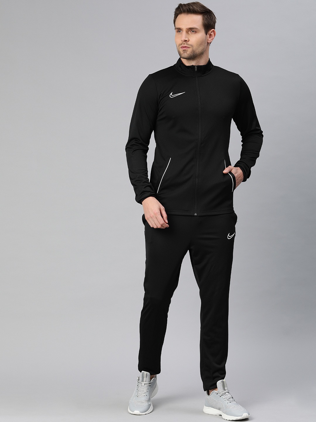 Clothing Tracksuits | Nike Men Black Solid Standard Fit  NK DF ACD21 Dri-Fit Football Tracksuit - ZJ24082