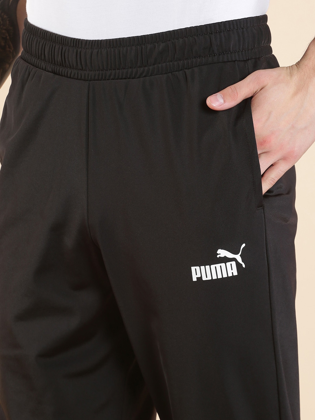 Clothing Tracksuits | Puma Men Black Solid Baseball Tricot Tracksuit - JV91822