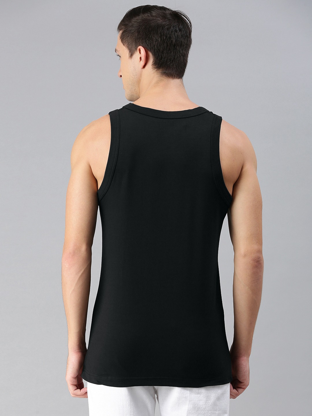Clothing Innerwear Vests | HRX By Hrithik Roshan Men Solid Melange Lifestyle Innerwear Vests Pack of 2 - UW12308