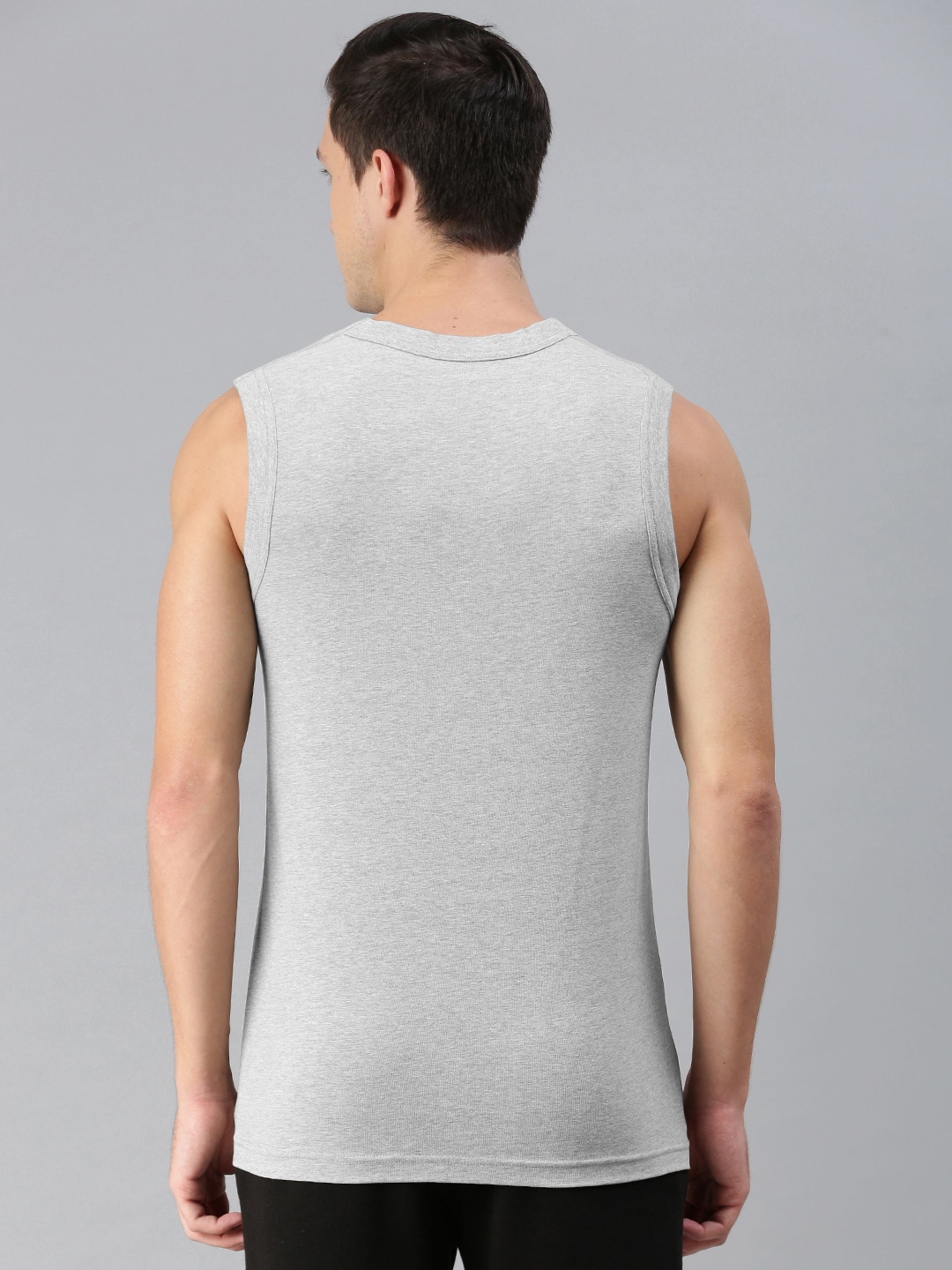Clothing Innerwear Vests | HRX By Hrithik Roshan Men Solid Melange Lifestyle Innerwear Vest - AE78991