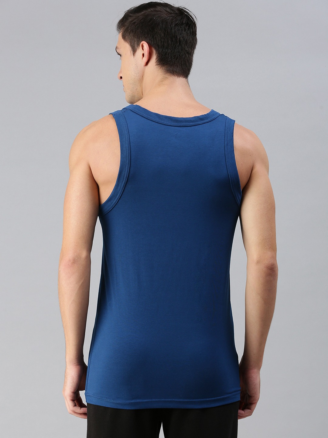 Clothing Innerwear Vests | HRX By Hrithik Roshan Men Solid Melange Lifestyle Innerwear Vests Pack of 2 - CS37568