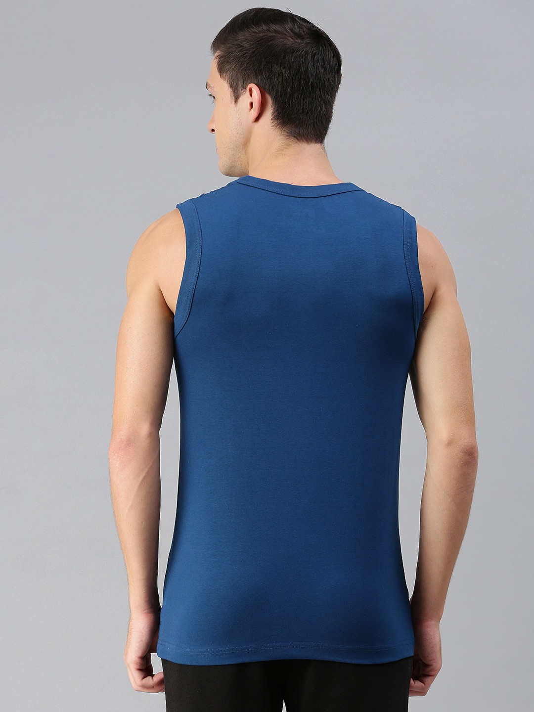 Clothing Innerwear Vests | HRX By Hrithik Roshan Men Solid Melange Lifestyle Innerwear Vests Pack of 2 - AL13698