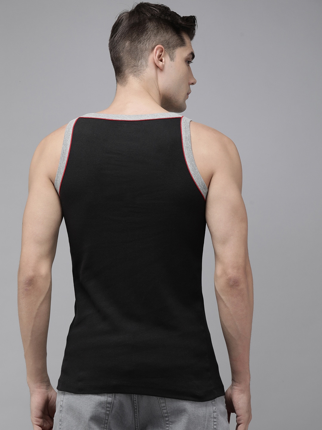 Clothing Innerwear Vests | Roadster Men Pack of 2 Solid Pure Cotton Innerwear Vests - NV76030