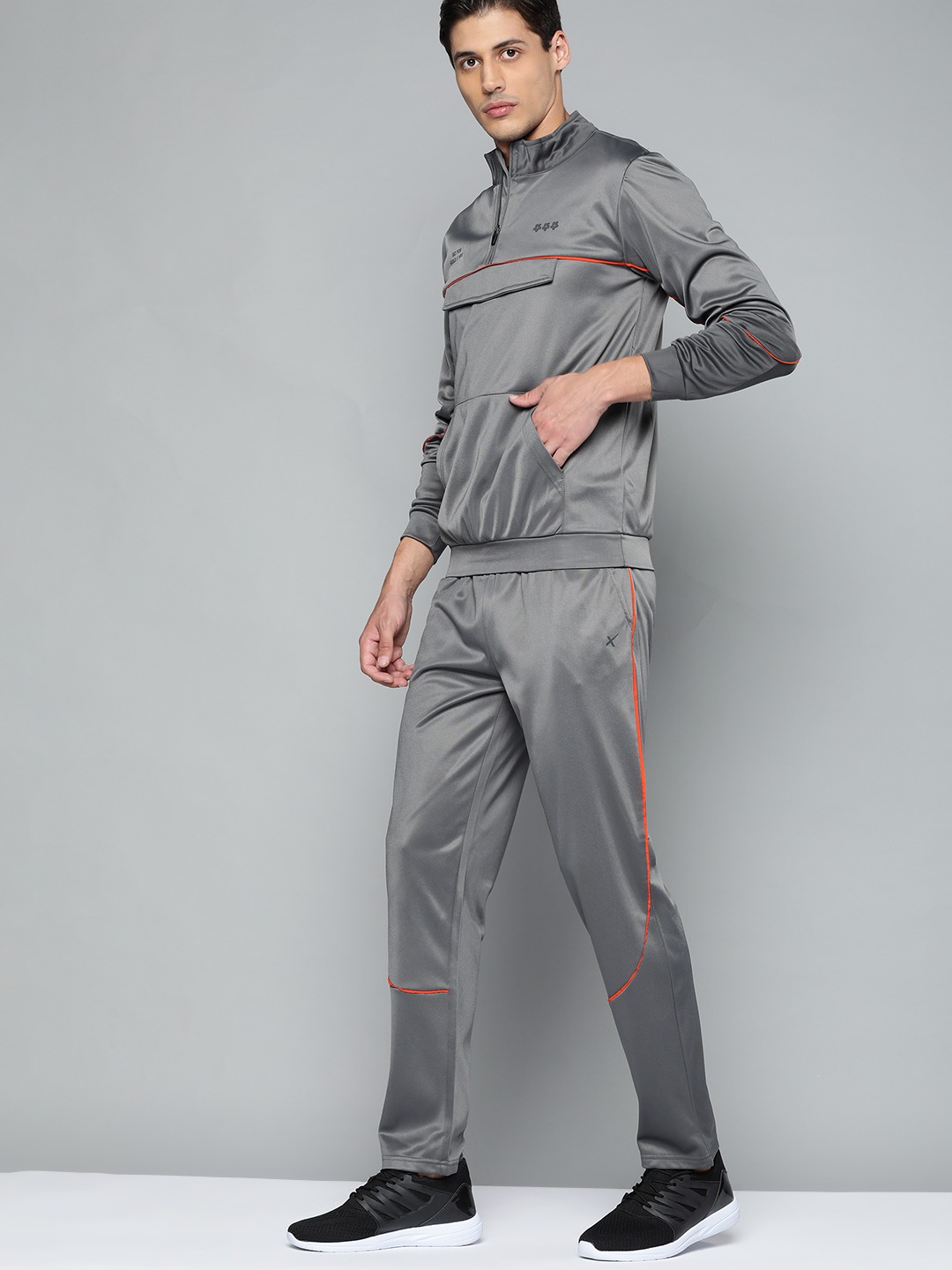 Clothing Tracksuits | HRX By Hrithik Roshan Basketball Men Wet Weather Rapid-Dry Solid Tracksuits - QJ27803