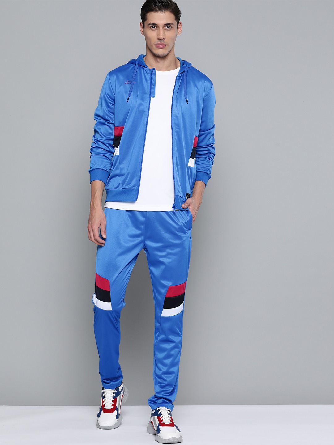 Clothing Tracksuits | HRX By Hrithik Roshan Basketball Men Strong Blue Rapid-Dry Solid Tracksuits - NA79944