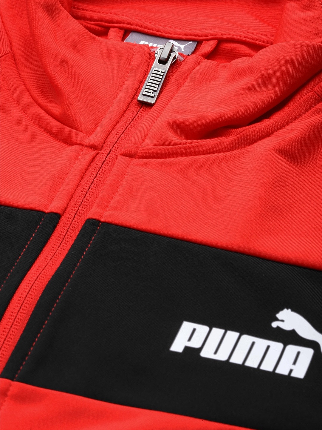 Clothing Tracksuits | Puma Men Red & Black Solid Track Suit - VN16562