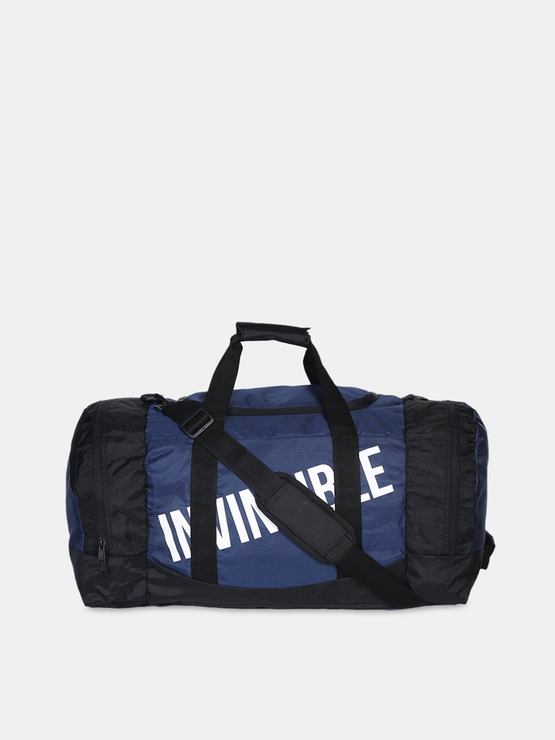 Accessories Duffel Bag | Invincible Navy Blue & Black Printed Duffel Bag - ZE56843