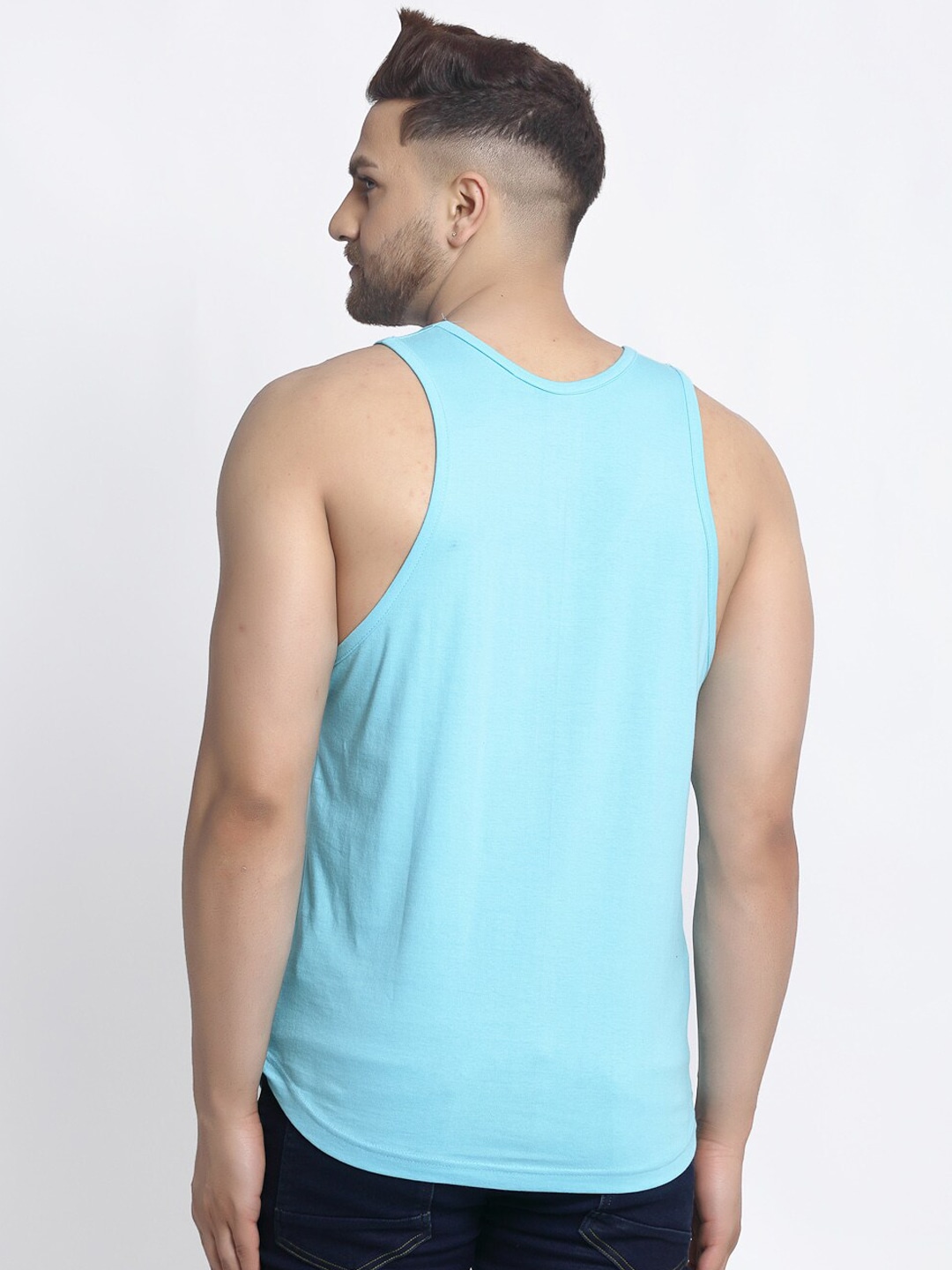 Clothing Innerwear Vests | Friskers Men Turquoise-Blue Batman Printed Pure Cotton Innerwear Vest - QO70638