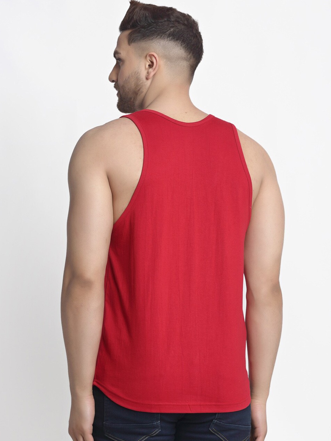 Clothing Innerwear Vests | Friskers Men Pack Of 2 Solid Pure Cotton Gym Vests - IU59342