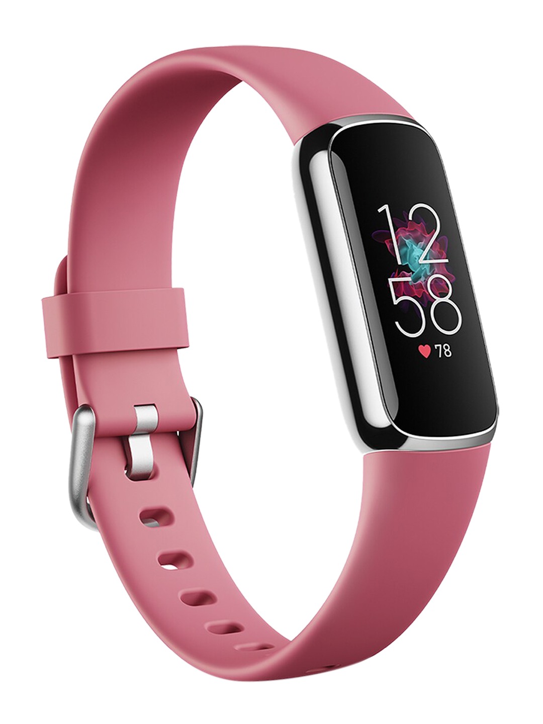 Accessories Fitness Bands | Fitbit Pink & Black Solid Luxe Fitness Band - NU70630