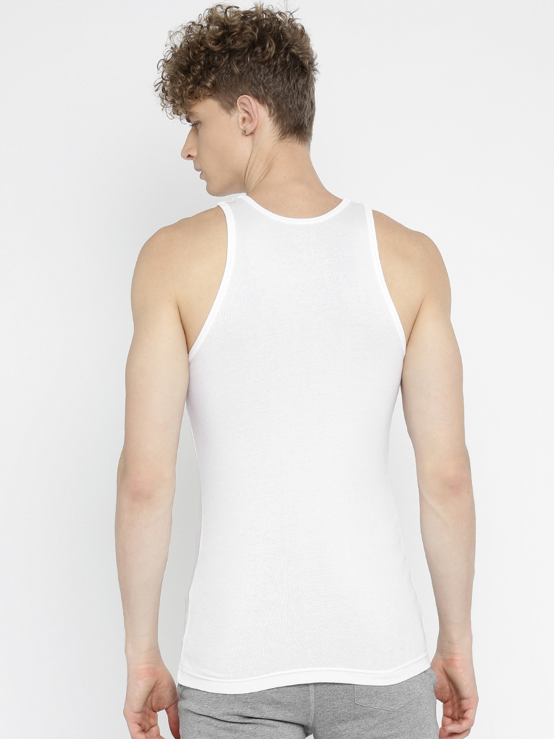 Clothing Innerwear Vests | Jockey Men White Solid Innerwear Vest 9928-0105 - AK07490