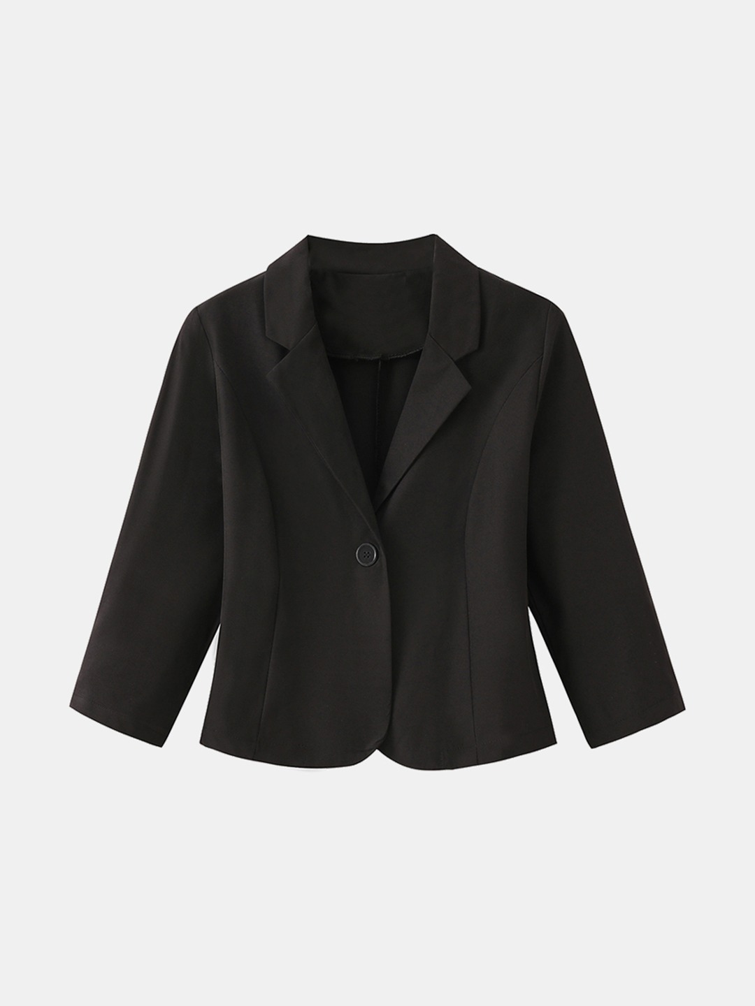 Clothing Blazers | URBANIC Women Black Solid Single-Breasted Casual Blazer - JF66255