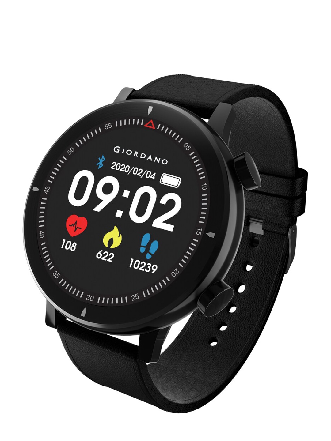 Accessories Smart Watches | GIORDANO Unisex Black Smart Watch GT03-BK - MS18868