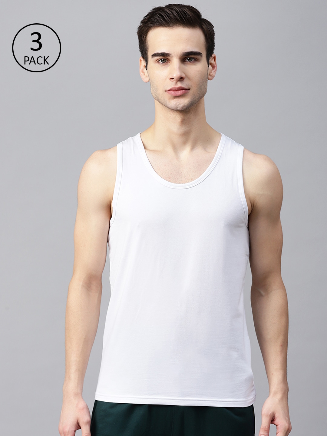Clothing Innerwear Vests | Marks & Spencer Men Pack of 3 White Solid Innerwear Vests - GS17398