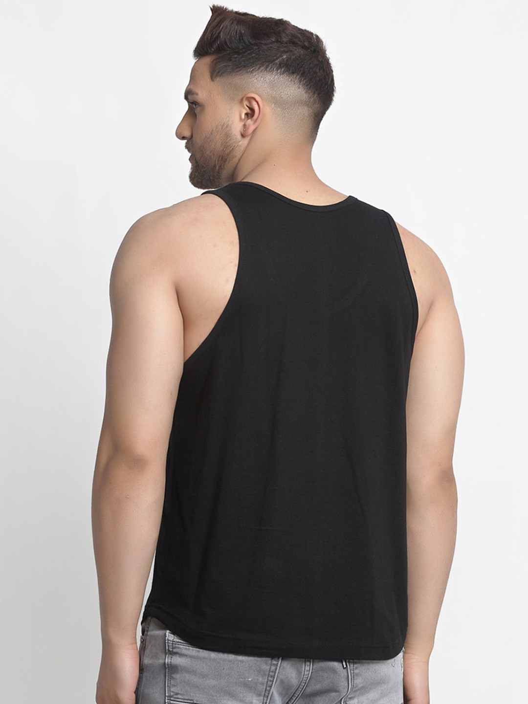Clothing Innerwear Vests | Friskers Men Pack Of 2 Printed Pure Cotton Drop Cut Innerwear Vests - XZ37428