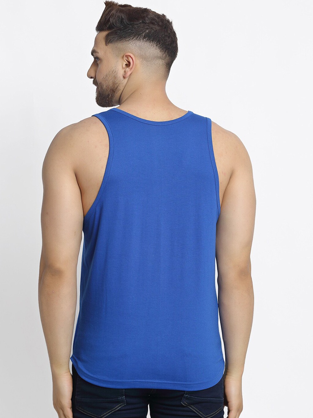 Clothing Innerwear Vests | Friskers Men Pack Of 2 Printed Pure Cotton Drop Cut Innerwear Vests - JR46356