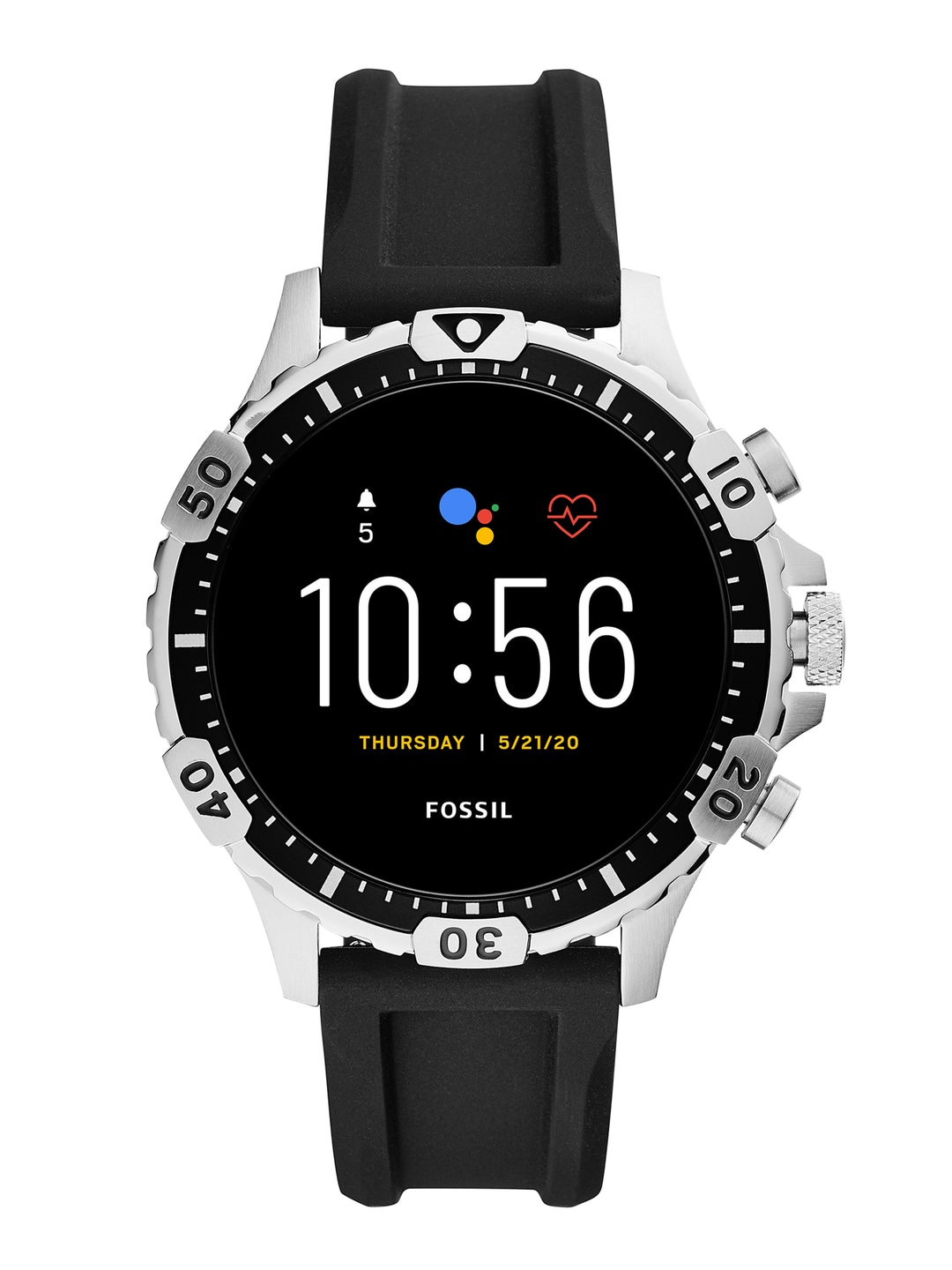 Accessories Smart Watches | Fossil Gen 5 Garrett HR Black Smartwatch FTW4041 - NZ37080