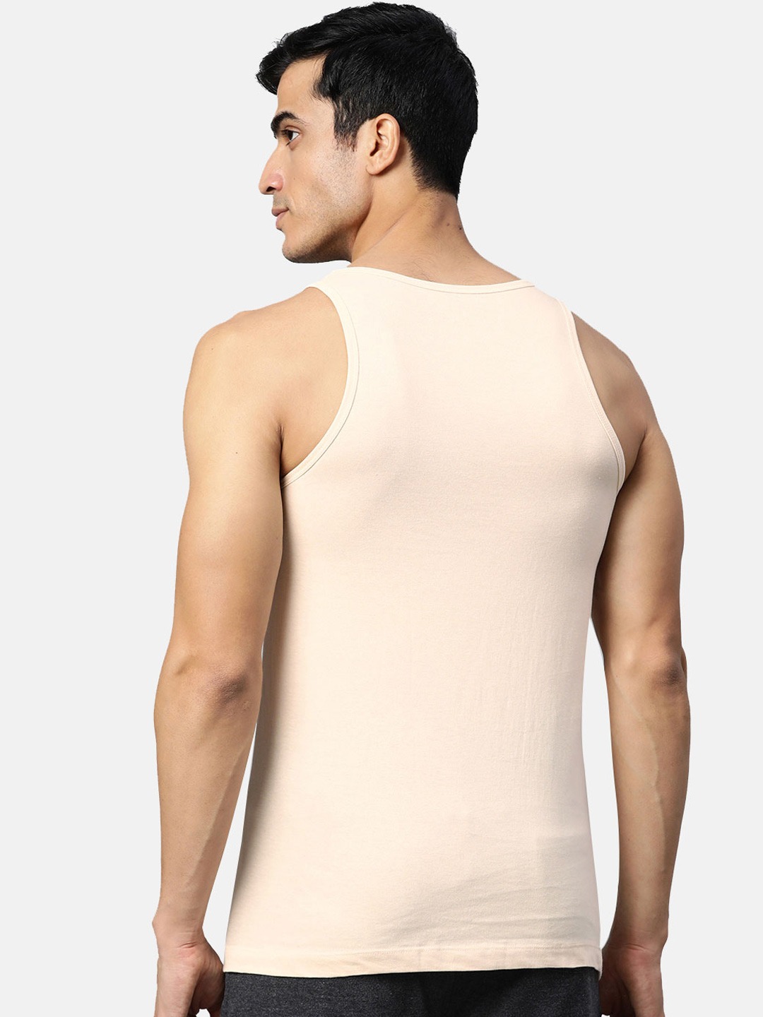 Clothing Innerwear Vests | Almo Wear Men Pack Of 3 Solid Slim-Fit Cotton Innerwear Vests - TH76565