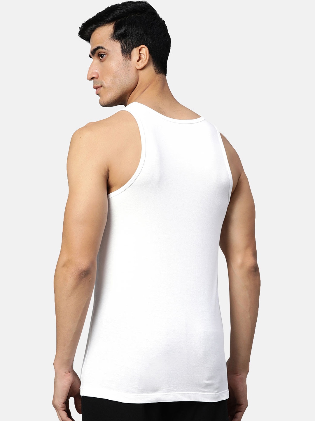 Clothing Innerwear Vests | Almo Wear Men Pack Of 3 Solid Slim-Fit Cotton Innerwear Vests - TH76565