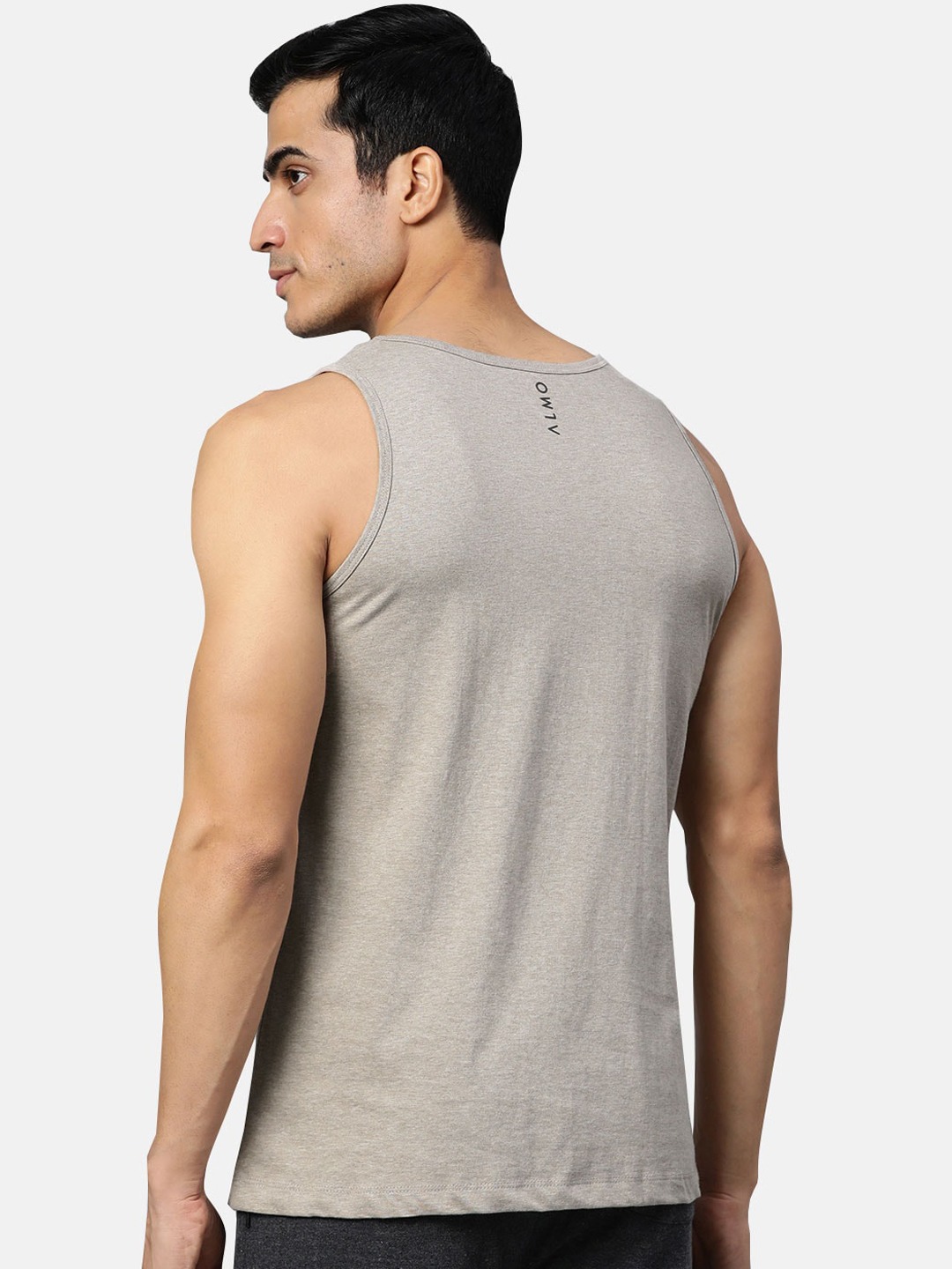 Clothing Innerwear Vests | Almo Wear Men Multi Rico Organic Cotton Melange Vest Pack of 3 - MD18837